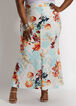 Floral Eyelet Midi Skirt, Multi image number 0