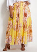 Floral Flare Maxi Skirt, Buttercup image number 0