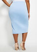 Front Slit Pencil Skirt, Dusk Blue image number 1