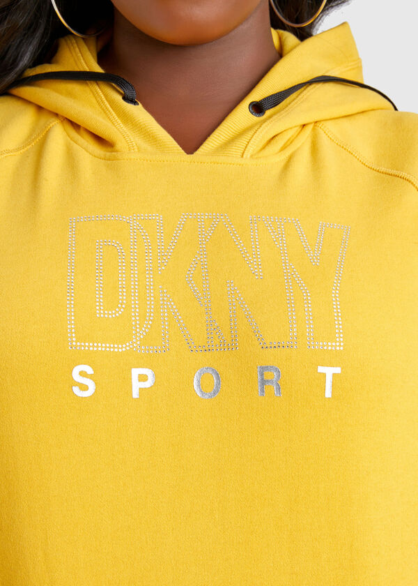 DKNY Sport Hooded Dress, Gold image number 2
