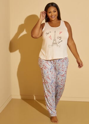 Plus Size Women′ S Sleepwear Womens Two Piece Pajama Set Night