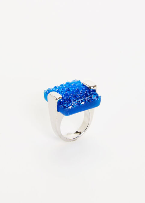Blue Oversize Resin Ring, Sodalite image number 0