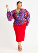 Red Crepe Pull On Pencil Skirt, Red image number 2