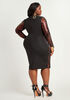 Sequin Embellished Bodycon Dress, Multi image number 1