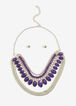 Layered Stone Chain Necklace Set, Acai image number 0