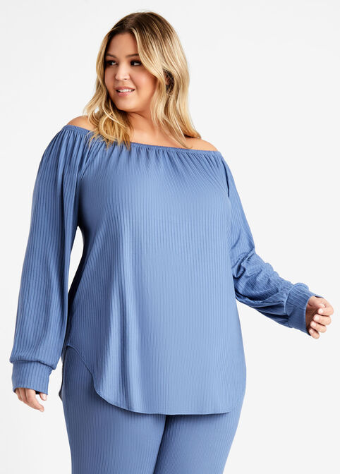 Cozy Lounge Off The Shoulder Tunic,  image number 0