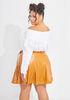The Sophie Mini Skirt, Cognac image number 1