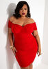 The Carina Bodycon Dress, Red image number 2