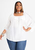 Off The Shoulder Ruffled Blouse, White image number 0