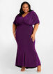 Lurex Hi Lo Mermaid Evening Dress, Purple image number 0