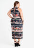 Printed Midi Bodycon Dress, Multi image number 1