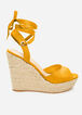 Lace Up Medium Width Wedges, Yellow image number 1
