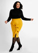 Ruffle Ponte Hi Rise Pencil Skirt, Nugget Gold image number 2