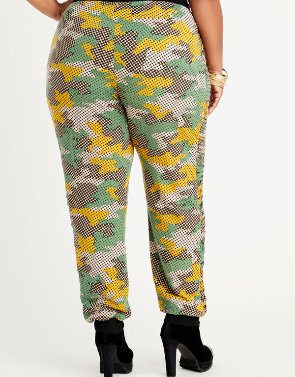 Ruched Printed Joggers, FAIRWAY image number 1