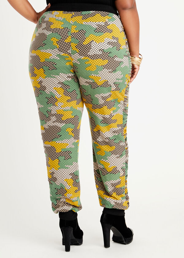 Ruched Printed Joggers, FAIRWAY image number 1