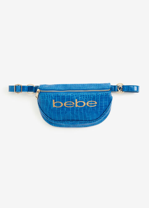 Bebe Josephine Croco Sling Bag, Blue image number 0