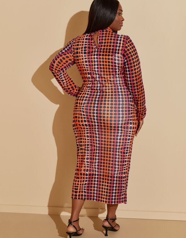 Dotted Illusion Mesh Dress, Multi image number 1
