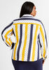Tall Dot Stripe Button Up Top, Peacoat image number 1