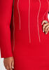Crystal Embellished Sweater Dress, Barbados Cherry image number 3