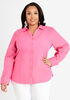 Cotton Split Collar Button Up, Fandango Pink image number 0