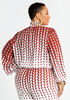 Abstract Smocked Peasant Blouse, Burnt Henna image number 1