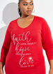 Faith Hope Love Graphic Tee, Barbados Cherry image number 2