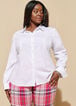 Stretch Cotton Collared Shirt, White image number 0