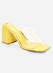Clear Medium Width Slide Sandals, Yellow image number 0