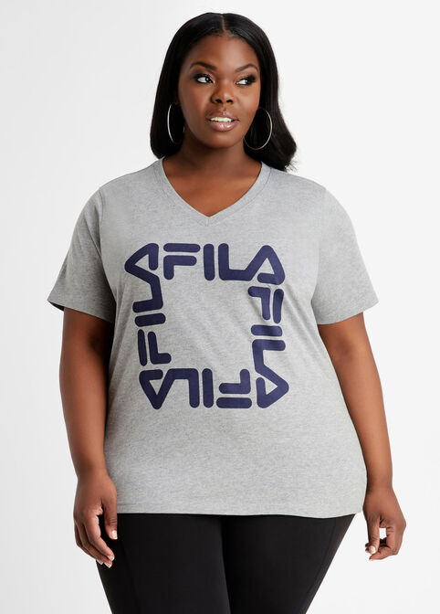 Plus Size FILA Curve Lova Tee Plus Size Womens Work Out Tops & Clothing image number 0