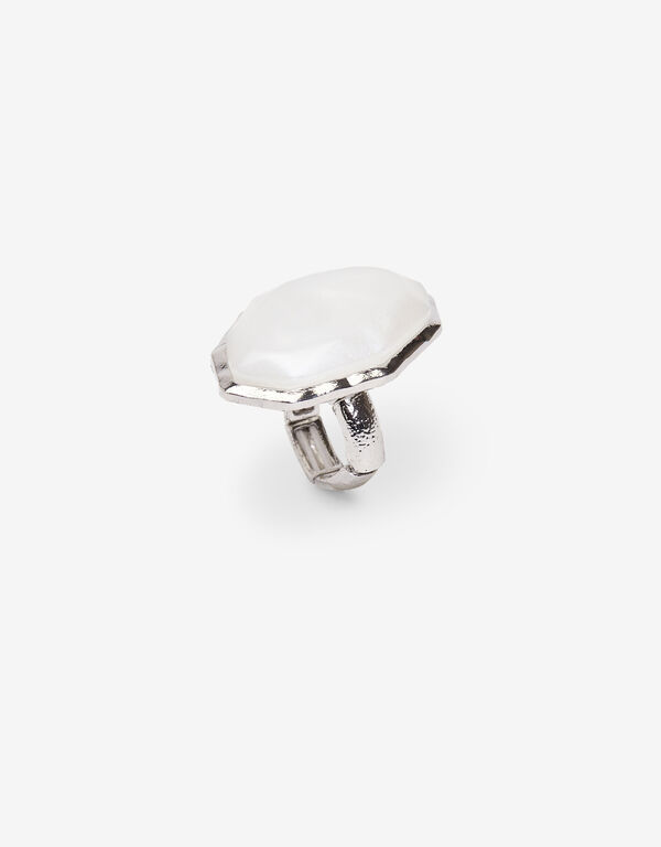 Stretch Stone Ring, White image number 0