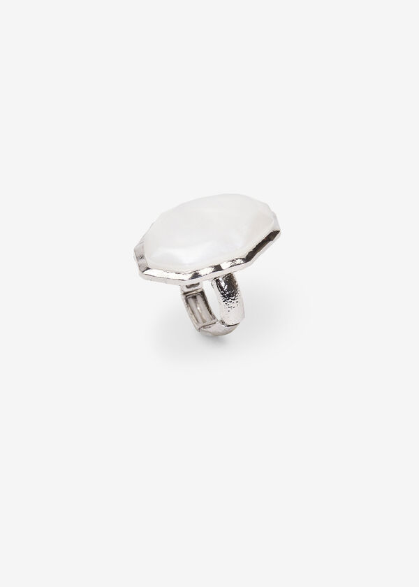Stretch Stone Ring, White image number 0