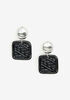 Hammered Cable Clip On Earrings, Black image number 0