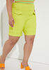 Cuffed Button Embellished Shorts, Acid Lime image number 0