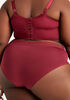 Sheer Waistband Micro Brief Panty, Rhododendron image number 1