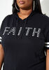 Faith Embellished Hooded Tee, Black image number 2