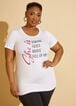 She Is Glittered Graphic Tee, White image number 0
