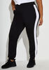 Striped French Terry Joggers, Black image number 0