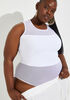 Mesh Paneled Bodysuit, White image number 0