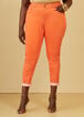 Stretch Denim Cuffed Skinny Jeans, LIVING CORAL image number 2