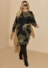 Distressed Camo Sweater Dress, Olive image number 0