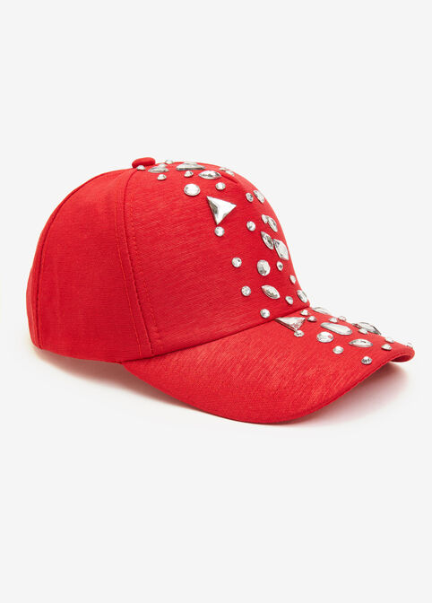 Embellished Baseball Hat, Barbados Cherry image number 0