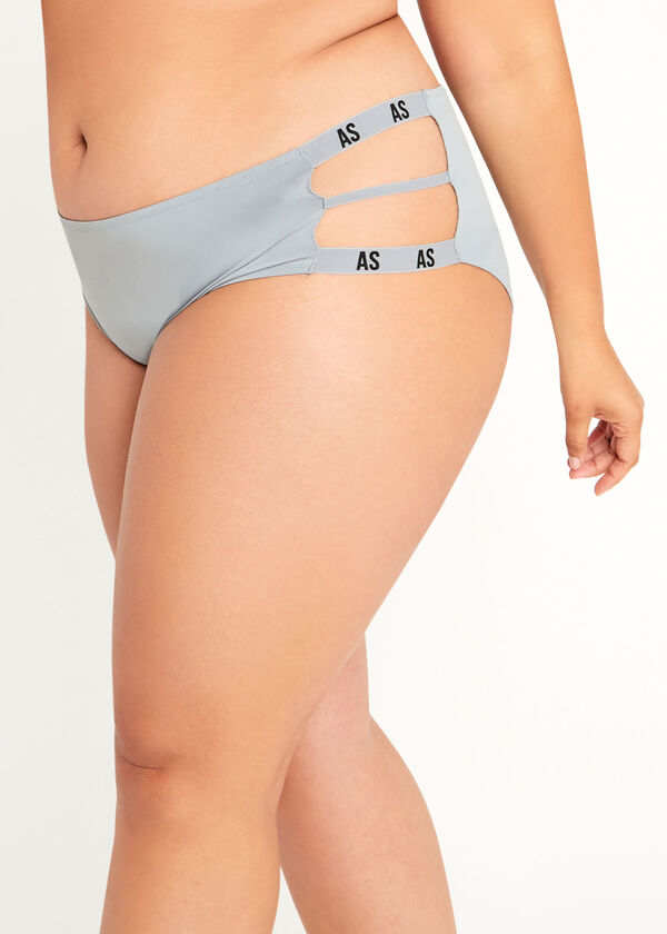 Microfiber Cutout Bikini Panty, Grey image number 0