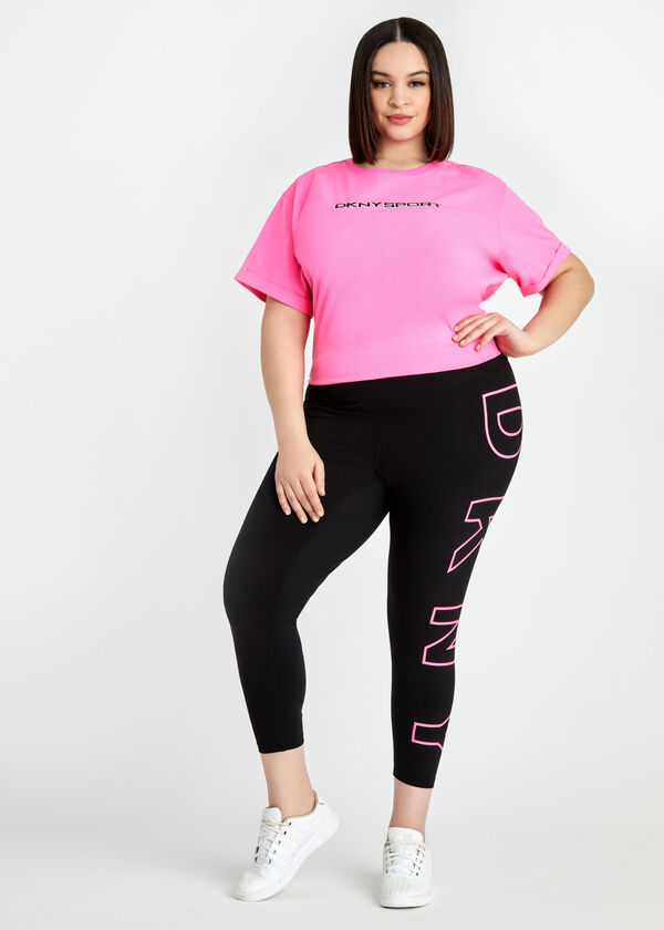 DKNY Sport Shadow Logo Tee, Bright Pink image number 2