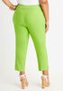 Stretch Pull On Capri Pants, Parrot Green image number 1