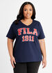 Plus Size FILA Curve Alia Tee Plus Size Womens Work Out Tops & Clothing image number 0