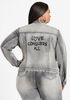Love Conquers All Denim Jacket, Grey image number 1