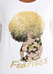 Glitter Afro Fearless Graphic Tee, White image number 1