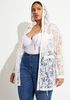 Hooded Corded Lace Jacket, White image number 4