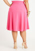 Draped High Waist Crepe Skirt, Fandango Pink image number 1