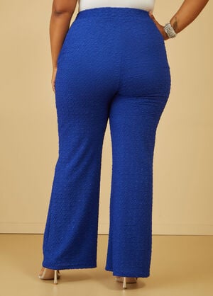 Textured Knit Straight Leg Pants, Blue image number 1